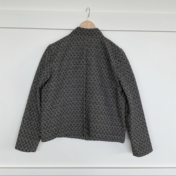 Eileen Fisher Jacquard Flight Jacket - Picture 3 of 9